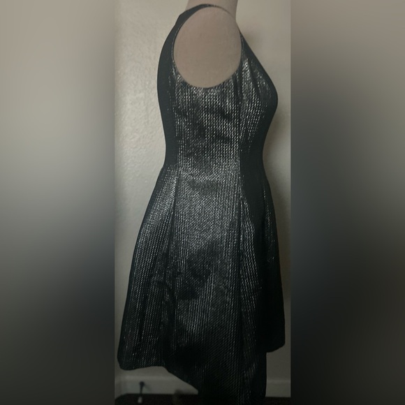 Elegant Silver and Black Sleeveless Dress - Picture 7 of 10